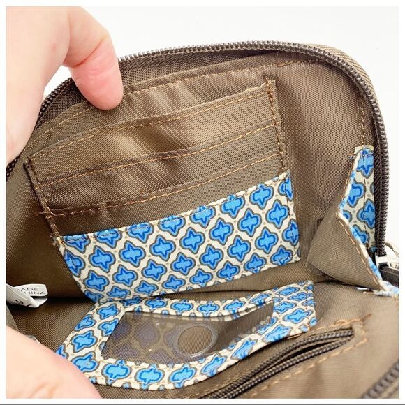 Thirty One Cotton Blue Medallion Wristlet Wallet - Picture 7 of 8